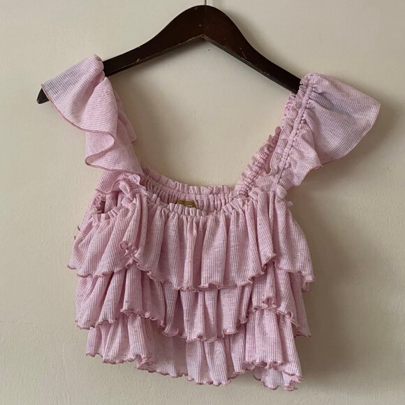 Pink Ruffled Women's Shorts - Picture 11 of 12